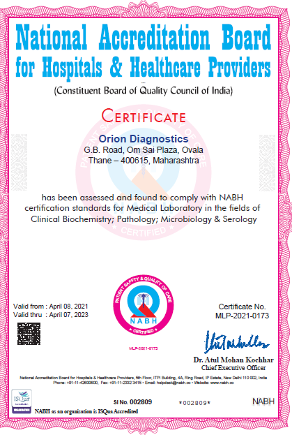 Orion NABH Certification